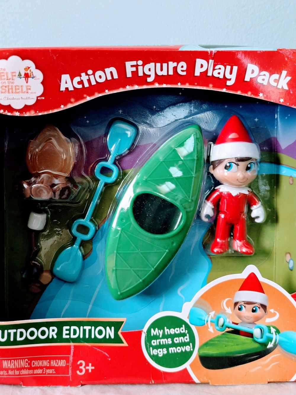 Elf on the Shelf Outdoor Action Figure Playset - Green Kayak & Red Elf